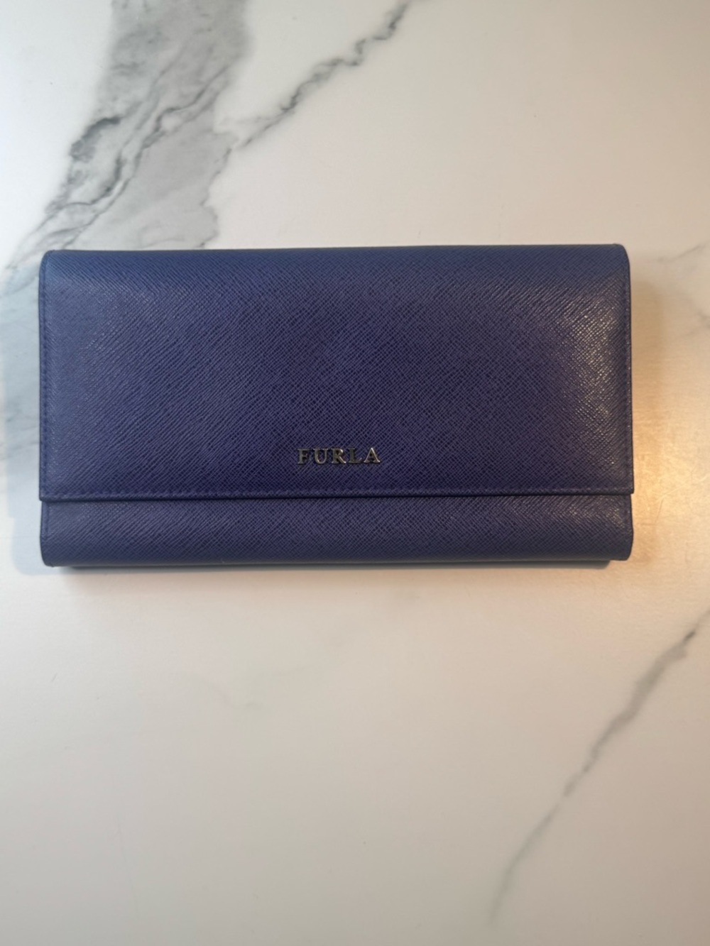Furla Purple Saffiano Leather Continental Wallet NWOT